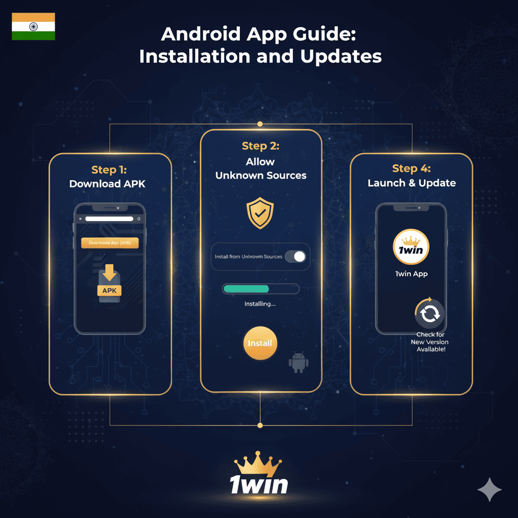 step-by-step guide for installing and updating the 1win android app for smooth online betting and casino gaming