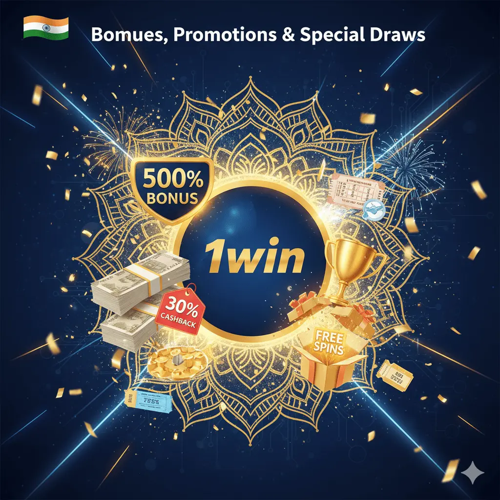 1win bonuses, promotions, and special draws for online casino and sports betting players